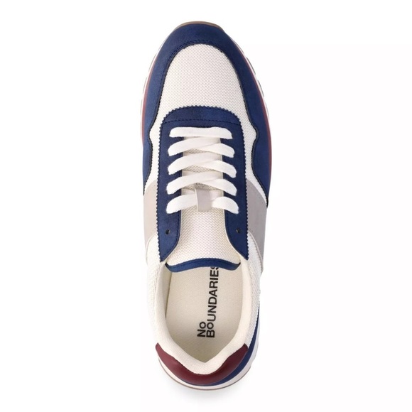 No Boundaries Men's Lace Up White/Navy Casual Medium Width Shoe Size 13 - Picture 4 of 5
